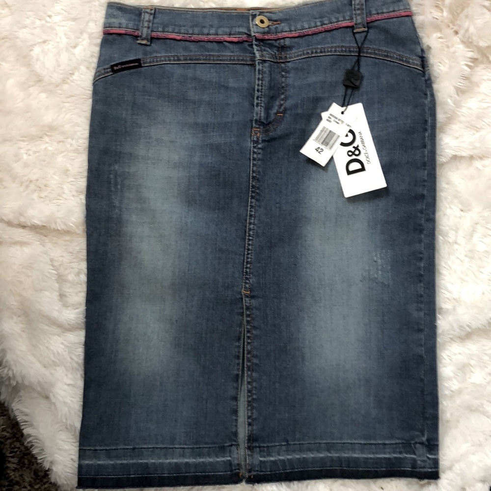 D&G. NWT Dolce & Gabbana Denim Pencil Skirt size EU 42